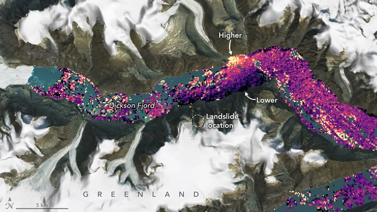 SWOT Satellite Observes Seismic Tsunami Event in Greenland&rsquo;s Dickson Fjord