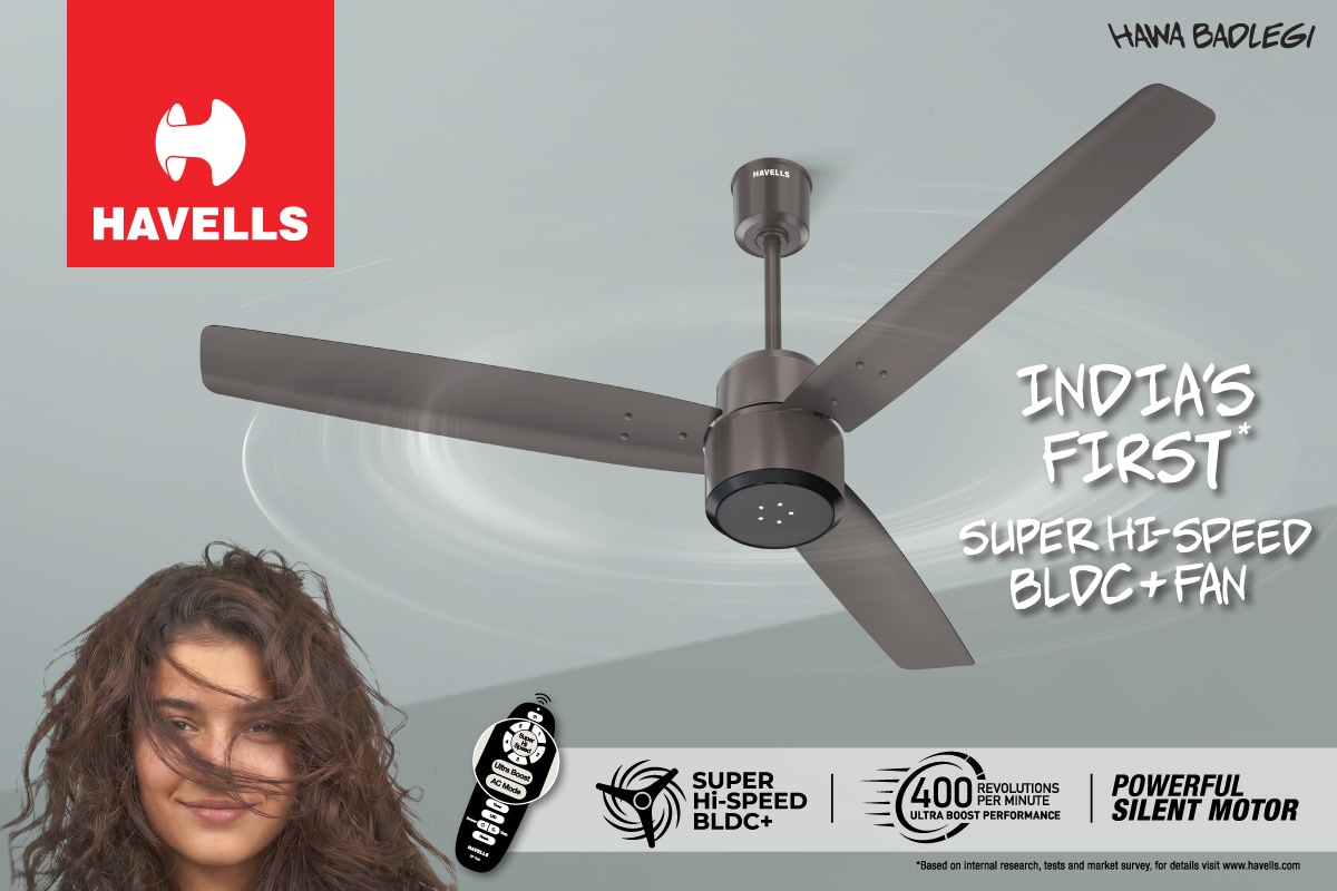 Havells Epic Storm 400 BLDC+ Launched: India's First Super High-Speed BLDC+ Fan Hits 400 RPM