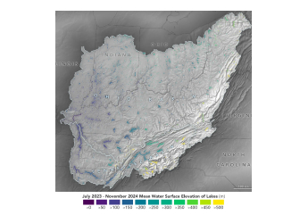 SWOT Satellite Reveals Key Insights on Ohio River Basin Lakes and Reservoirs