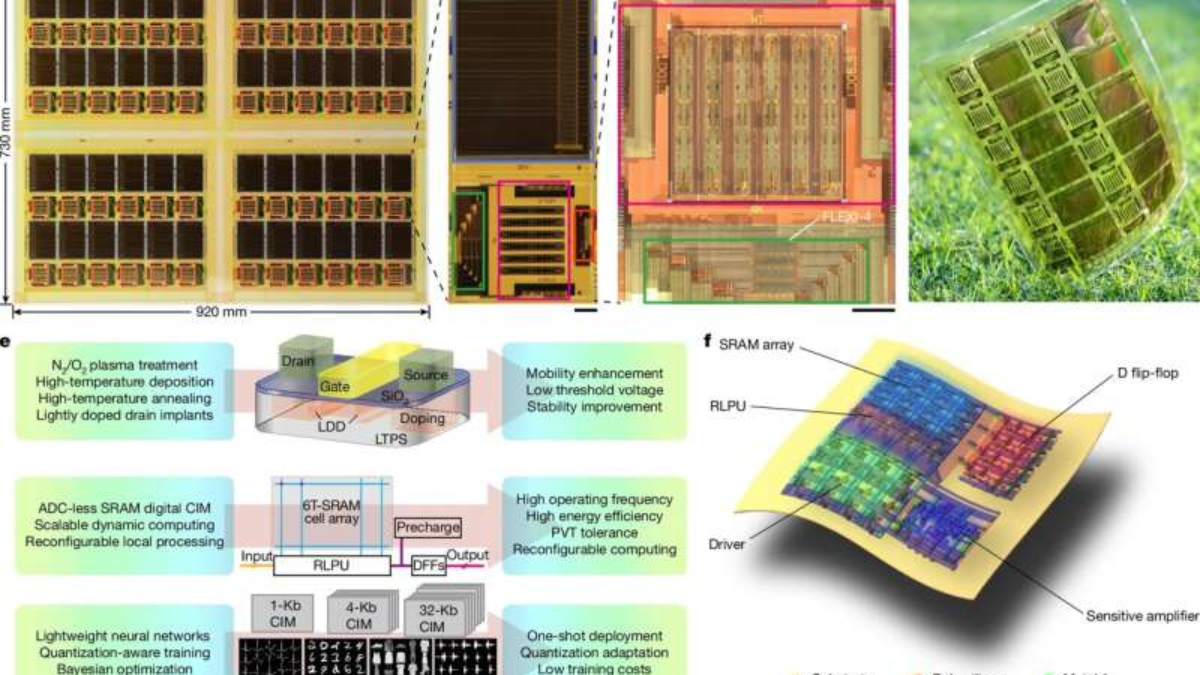 Chinese Researchers Develop Ultra-Thin Flexible AI Chip for Smart Wearables