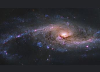 Hubble Telescope Captures NGC 4536, a Starburst Galaxy with Intense Star Formation
