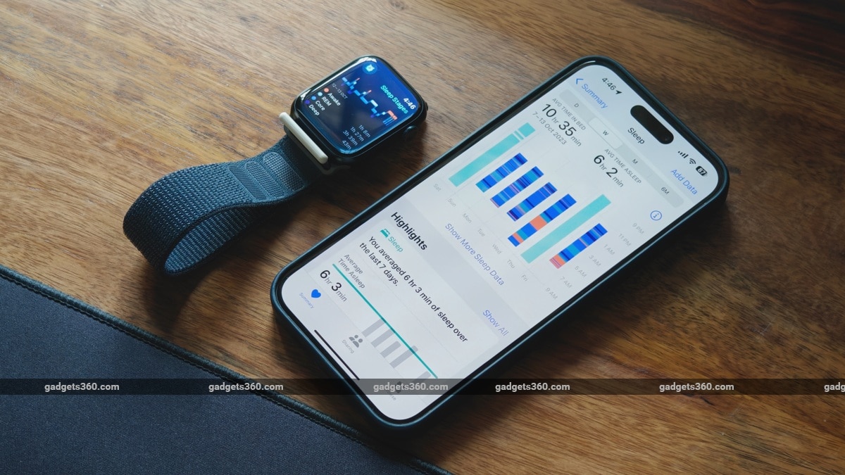 Apple Watch Series 9 front sleep tracking ndtv AppleWatchSeries9  Apple