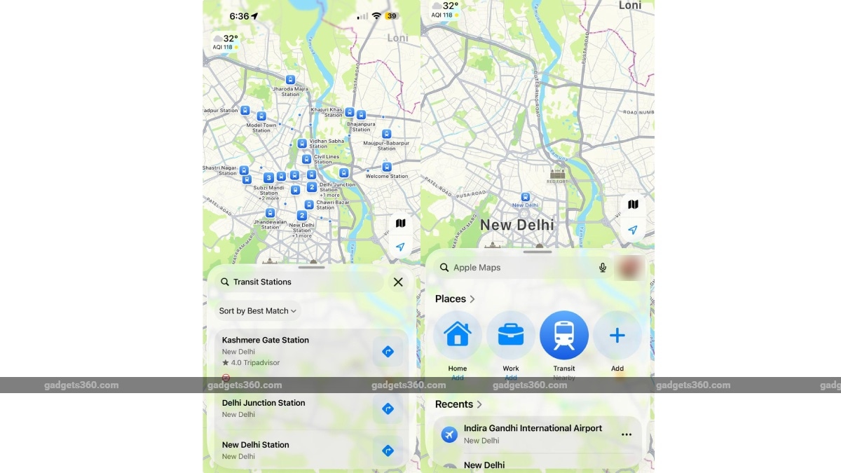 Apple maps transit feature india transit