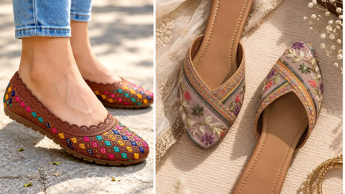 Best Festive Flat Footwear for Women: Stylish & Comfortable Juttis & Sandals