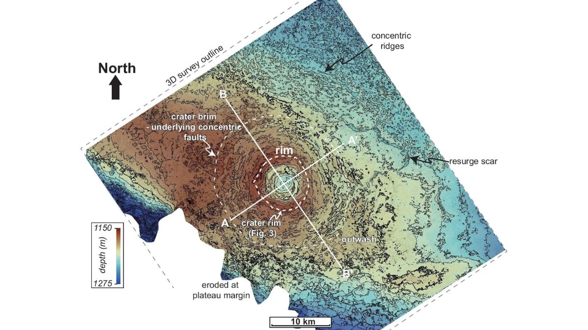 Scientists Discover Ancient Asteroid Crater Hidden Beneath the Atlantic Ocean
