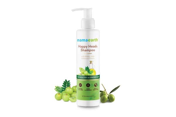 Mamaearth Happy Heads Natural Protein Hair Shampoo 200ml with Biotin, Horse Chestnut, Bhringraj and Amla