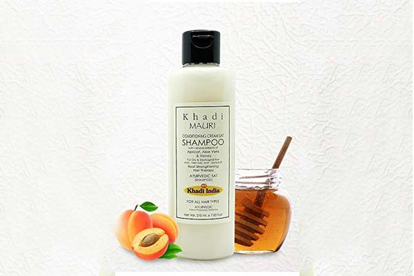 KHADI Conditioning Cream Shampoo - 210 ml - Dry & Damaged Hair Treatment - Enriched with Apricot Oil, Aloe Vera & Honey