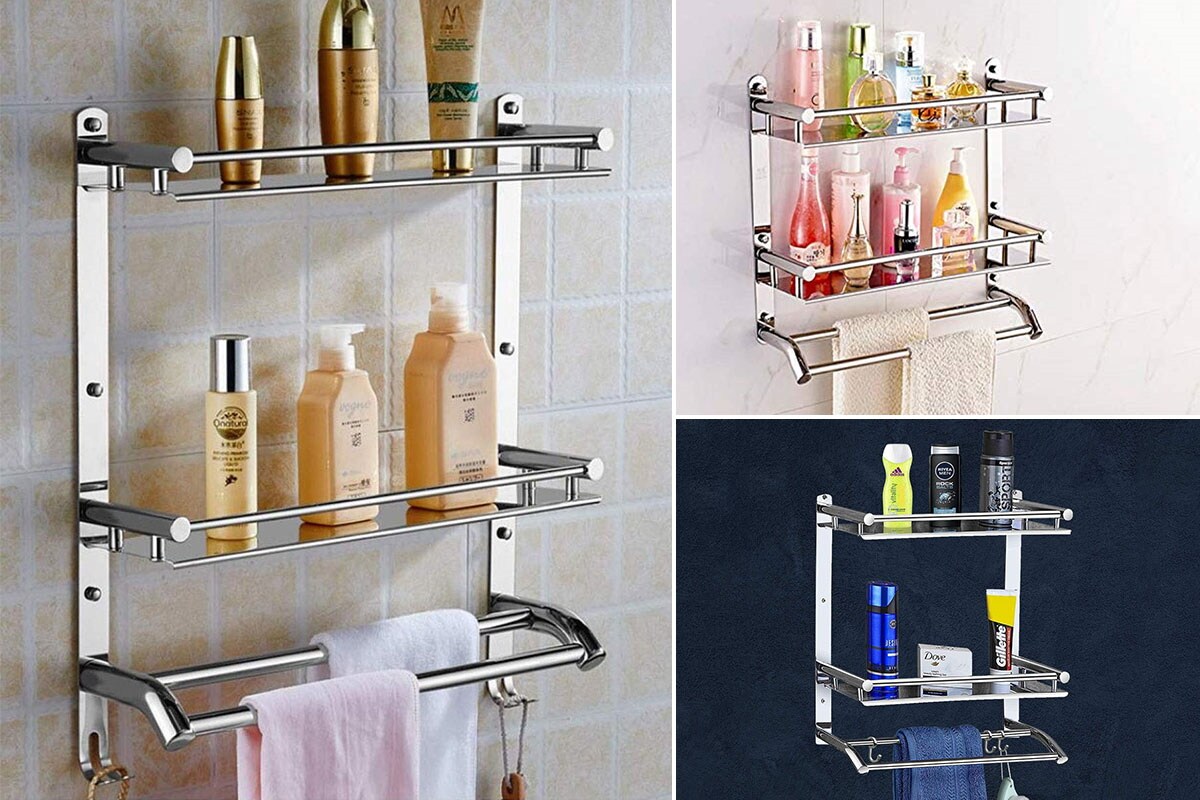 Best Stainless Steel Wall Mount Bath Shelf Organisers HotDeals360