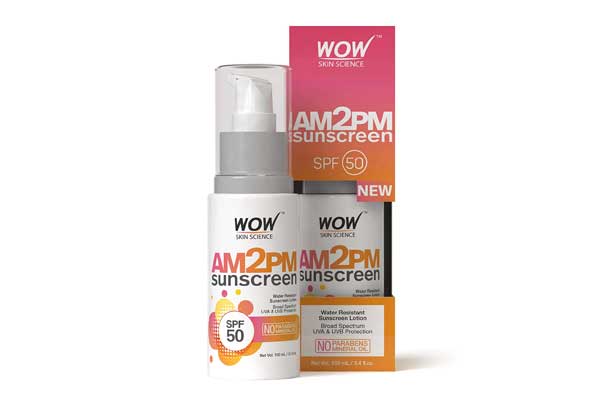 WOW AM2PM SPF50 Water Resistant No Parabens & Mineral Oil Sunscreen Lotion