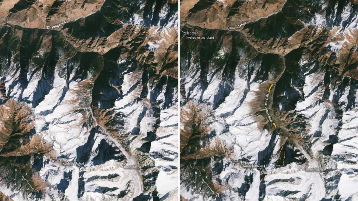 Uttarakhand Disaster Caused Due to Rock and Ice Avalanche as per Satellite Data: ESA