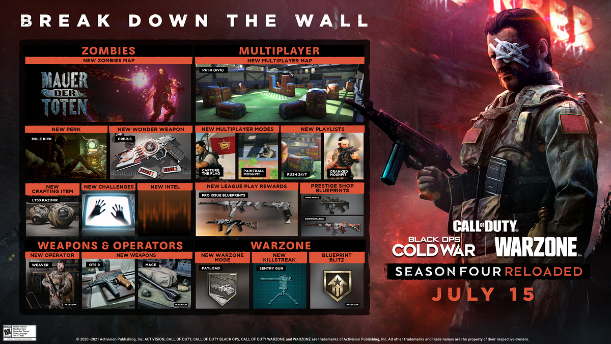 Call of Duty: Black Ops Cold War, Warzone to Get Season Four Reloaded on July 15 &mdash; All the Details