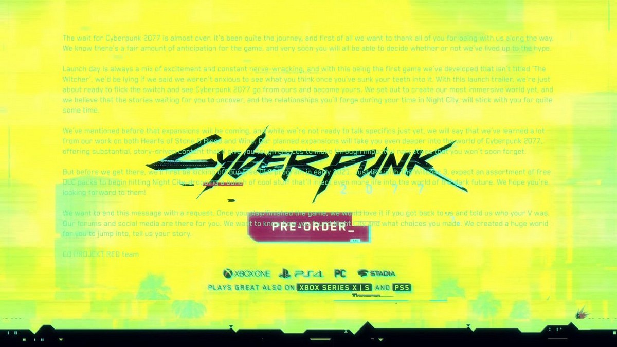 Cyberpunk 2077 Free DLCs Coming Early 2021, Amassed Around $480 Million Pre-Launch, Console Players Hit With Bugs