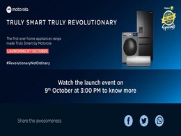 Motorola Home Appliance Range Launching on October 9, Flipkart Page Reveals Motorola Home Appliance Range Launching on October 9, Flipkart Page Reveals