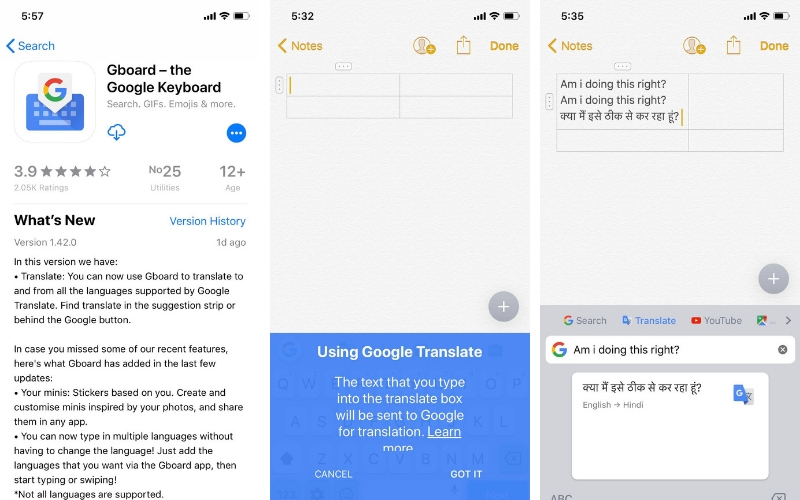 Gboard for iOS Finally Receives Instant Language Translation