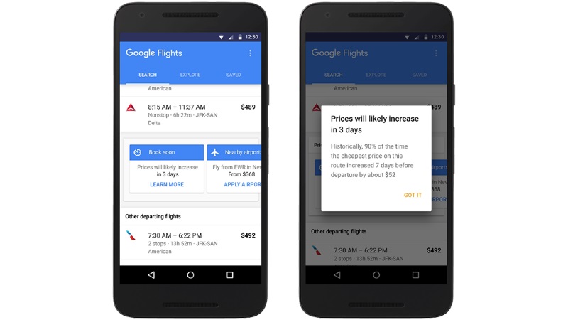 Google Will Help You Book Cheaper Air Tickets by Telling You When Fares Will Increase