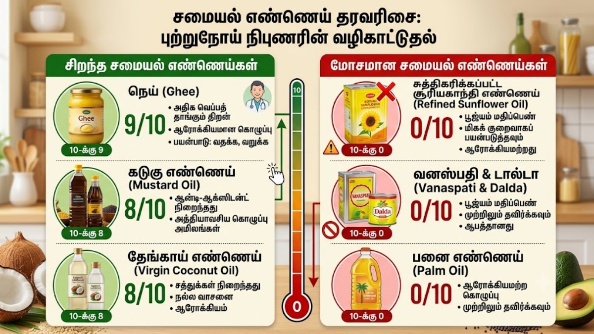 எந்த சமையல் எண்ணெய் ஆரோக்கியமானது? புற்றுநோய் நிபுணரின் வழிகாட்டுதல்