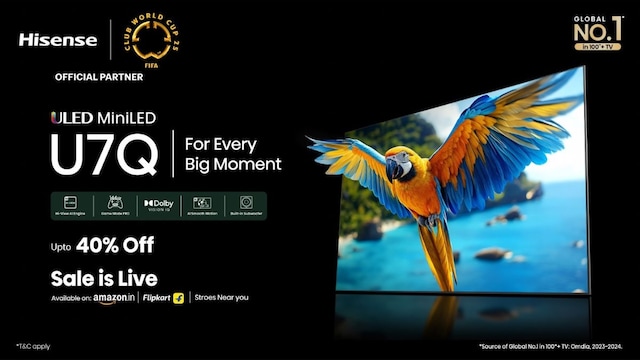 Hisense U7Q Mini-LED TV With 144Hz Gaming Support, Built-in Subwoofer Launched in India Hisense U7Q Mini-LED TV With 144Hz Gaming Support, Built-in Subwoofer Launched in India