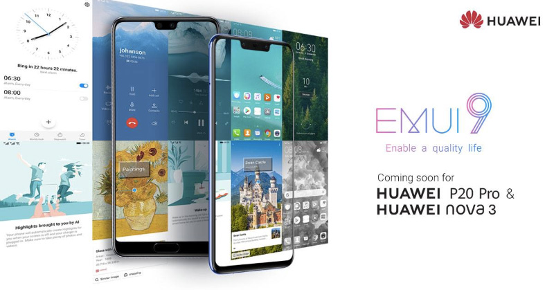 Huawei P20 Pro, Huawei Nova 3 to Get Android Pie-Based EMUI 9 Update in India Soon
