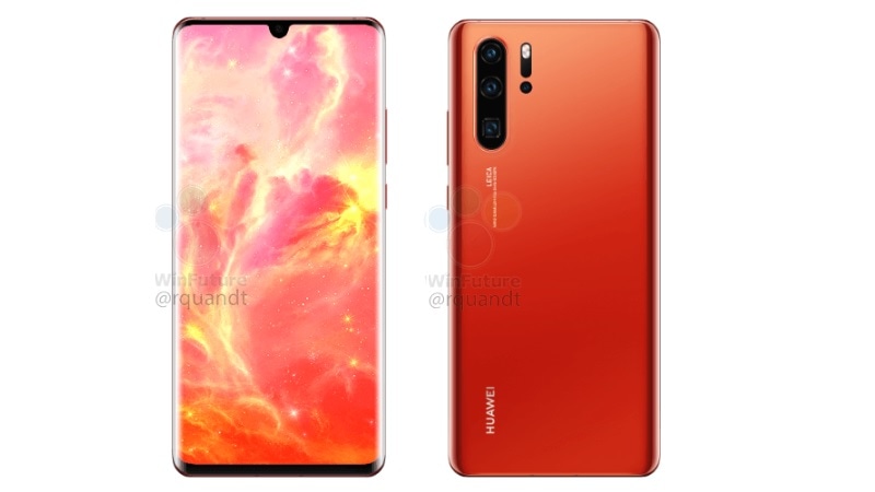 Huawei P30 Pro Alleged Renders Show sunrise Colour Variant, Reveal Absence of 3.5mm Headphone Jack