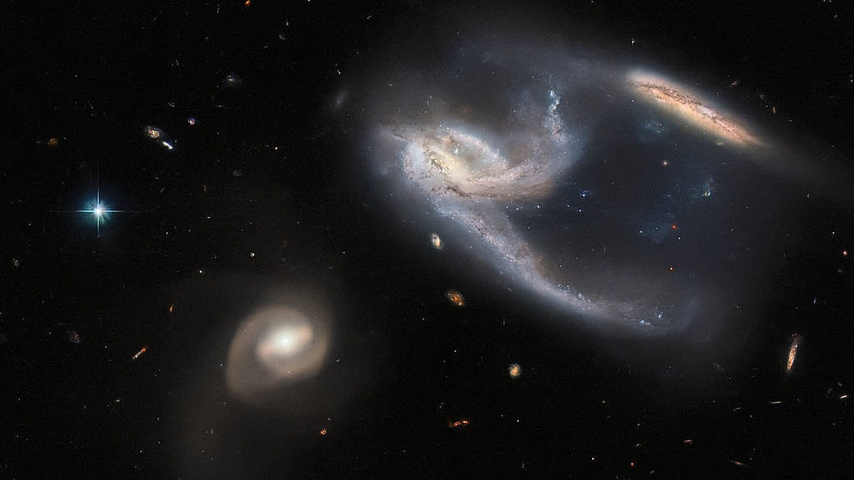 Hubble Space Telescope Shares Striking Image of 3 Galaxies Appearing to Interact With Each Other