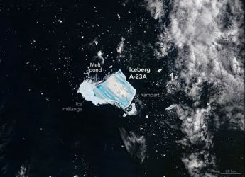 NASA Spots Giant Antarctic Iceberg Turning Blue as It Nears Breakup