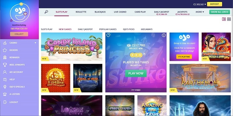 Image alt tag  Playojo Casino CA play