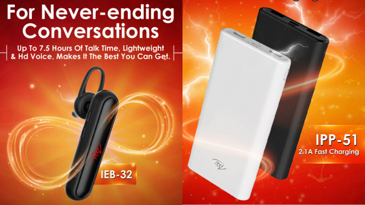 Itel IEB-32 Bluetooth Headset, IPP-51 10,000mAh Power Bank Launched in India