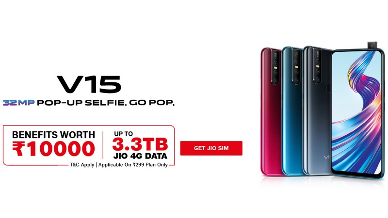 Jio Vivo Cricket Offer Detailed, Grants Benefits Worth Rs. 10,000 on Vivo V15, Vivo V15 Pro