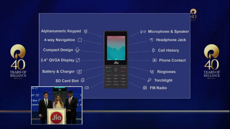 JioPhone Specifications Features Launched Mukesh Ambani JioPhone Specs Specifications price Features