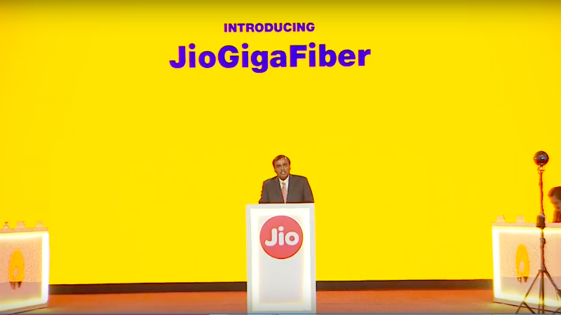 Jio GigaFiber Announced for 1,100 Cities, Registrations Begin August 15