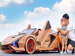 This Father Built a Wooden Electric Lamborghini for His Son. It Looks Original and Runs Just Fine This Father Built a Wooden Electric Lamborghini for His Son. It Looks Original and Runs Just Fine