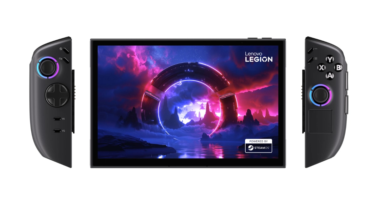 Legion Go 2 Steam OS Front Facing Split tranparency Lenovo