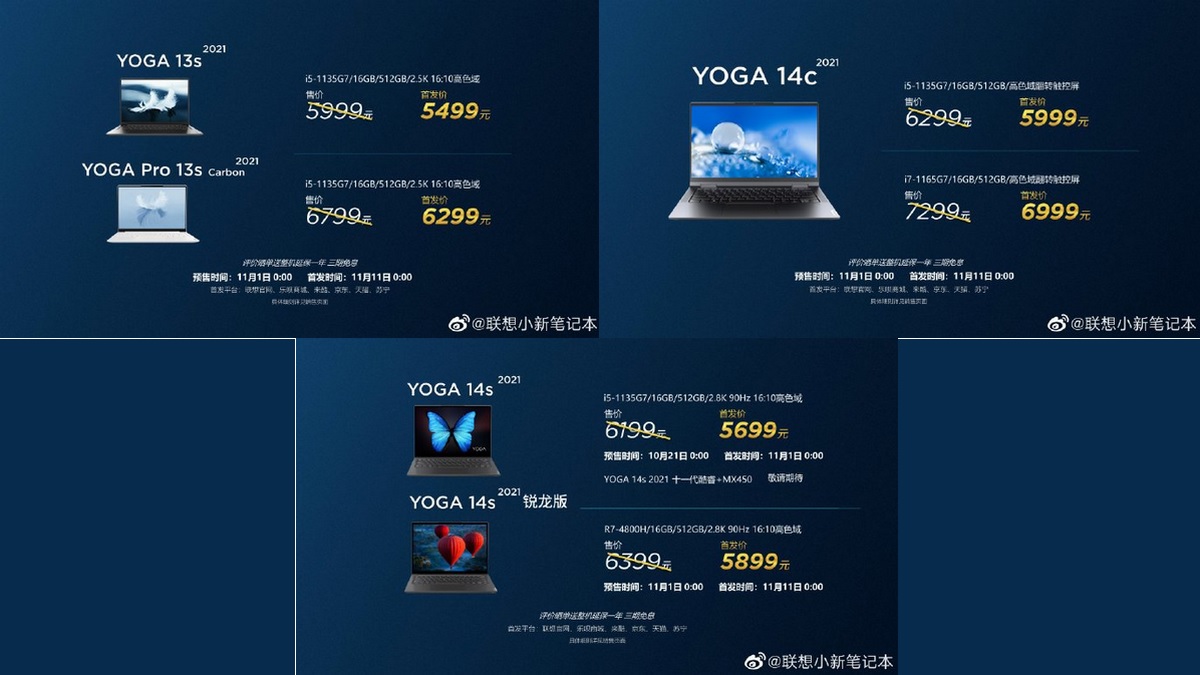 Lenovo Yoga 13s Series, Lenovo Yoga 14s, Lenovo Yoga 14c Laptops With 11th Gen Intel Processors Launched