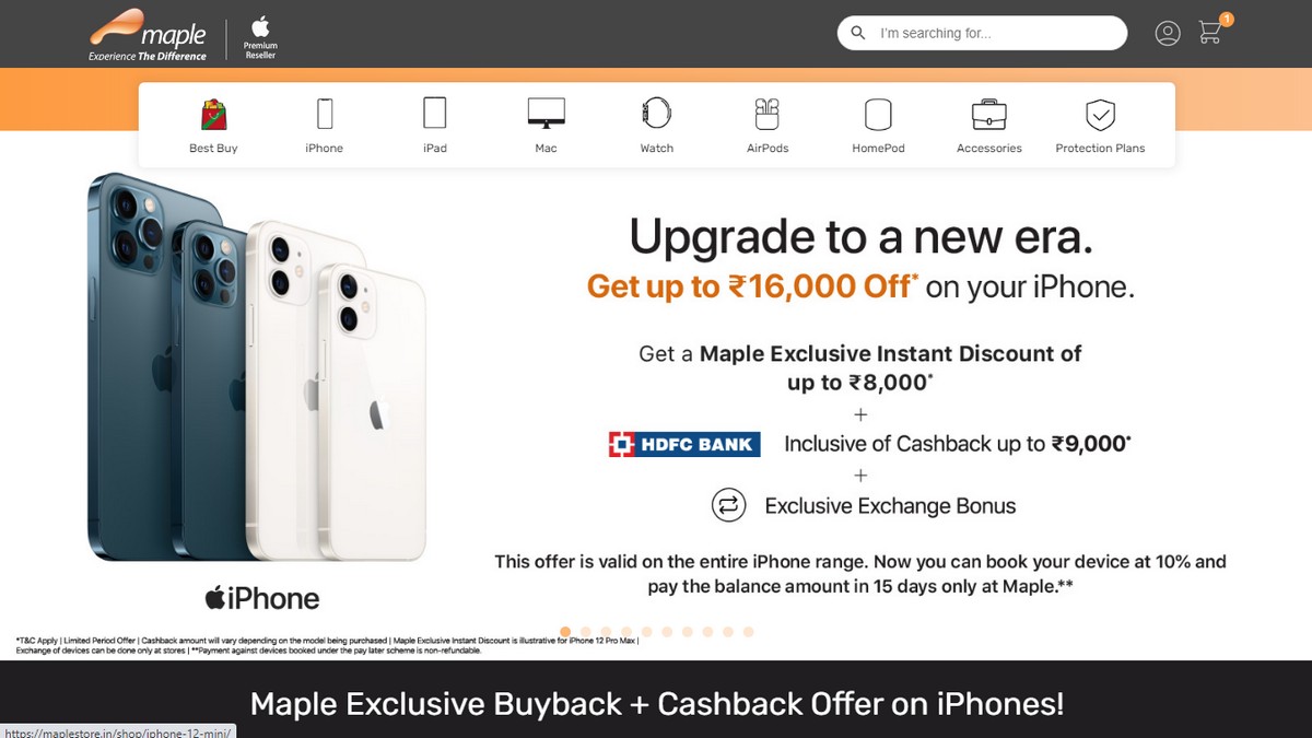 iPhone 12, Other iPhone Models Available at Up to Rs. 16,000 Discount at Maple Online and Offline Stores