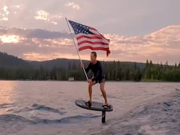 Mark Zuckerberg Celebrates July 4 Holding the US National Flag Aloft in This Wake Foiling Video Mark Zuckerberg Celebrates July 4 Holding the US National Flag Aloft in This Wake Foiling Video