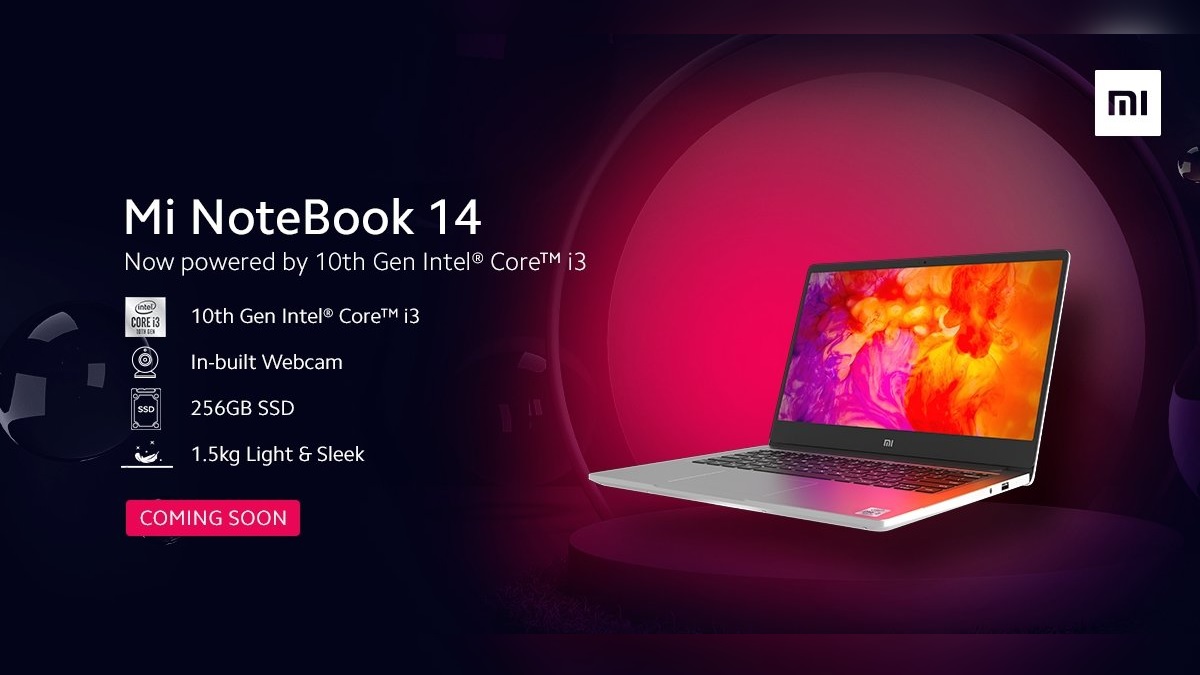 Mi Notebook 14 With 10th Gen Intel Core i3 Processor, Built-in Webcam Launching in India Soon