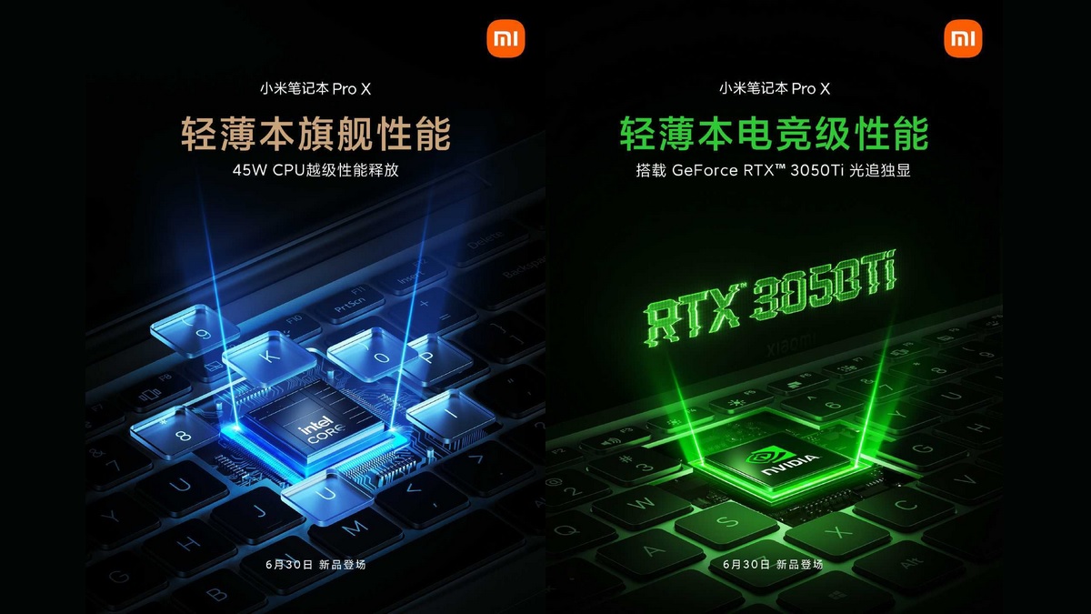 Mi Notebook Pro X Teased to Launch on June 30 With 45W Intel 11th Gen CPU, Nvidia GeForce RTX GPU