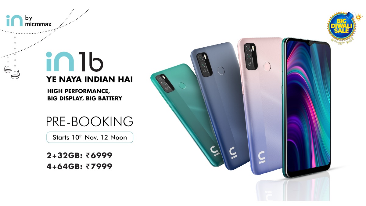 Micromax In 1b Pre-Bookings Start November 10 at 12 Noon With Flipkart Big Diwali Sale
