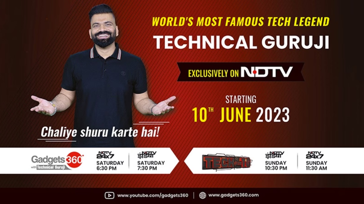 NDTV & Gadgets 360 Exclusively Sign Gaurav Chaudhary AKA Technical Guruji as the Face of Their Technology Content