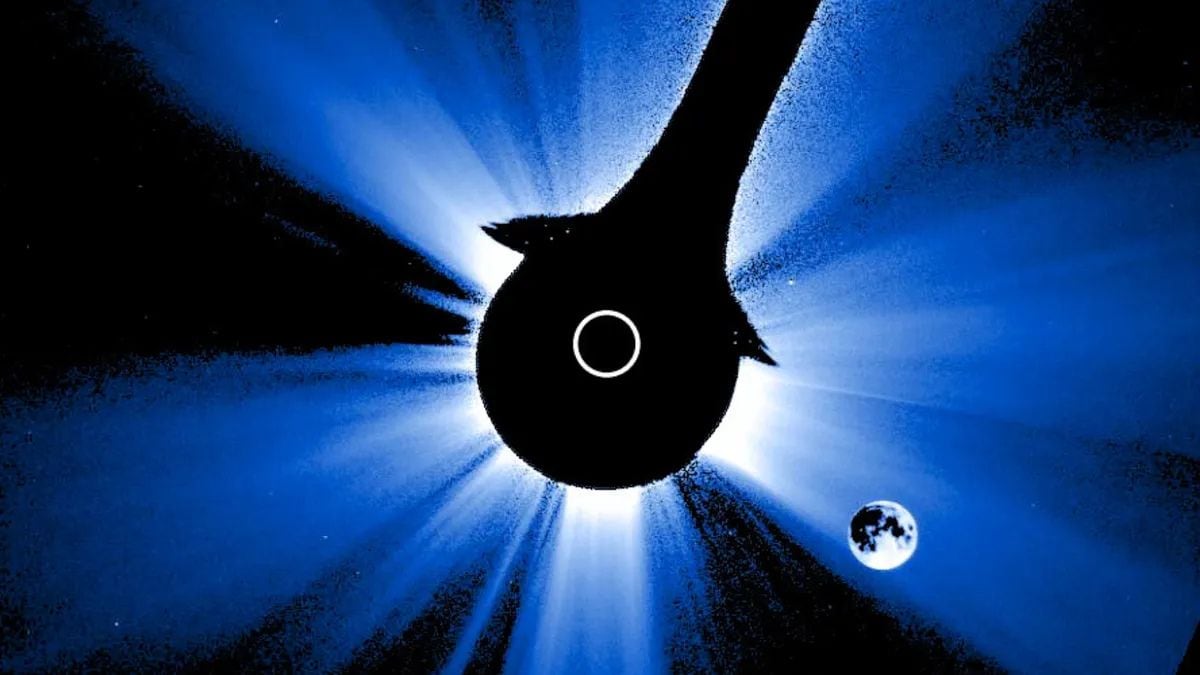 NOAA’s GOES-19 Satellite Records Rare Eclipse With Distorted Lunar Path