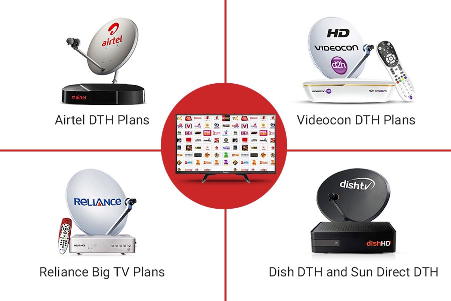 2019 New DTH Plans, Packs Airtel, Tata Sky, Dish TV, Videocon, Sun