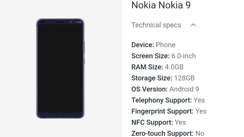 Nokia 9 PureView Spotted on Google’s Android Enterprise Site Ahead of Launch; Reveals Render, Key Specifications