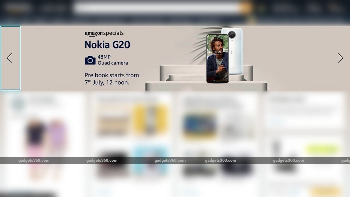 Nokia G20 Pre-Booking Starts July 7 at 12 Noon on Amazon, Price Leaked