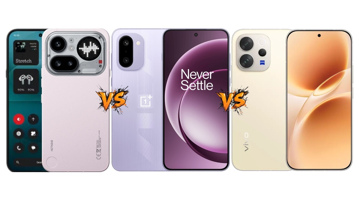 Nothing Phone 4a Pro vs OnePlus 15R vs Vivo V70 5G: Price in India, Specifications and Features Compared