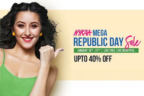 Nykaa’s Mega Republic Day Sale 2021: Up To 40% Off on Beauty, Cosmetics and Skincare Products Nykaa’s Mega Republic Day Sale 2021: Up To 40% Off on Beauty, Cosmetics and Skincare Products