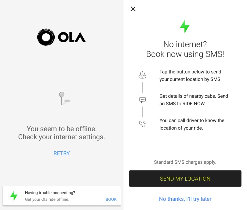 Ola Launches Offline Booking With Latest Update