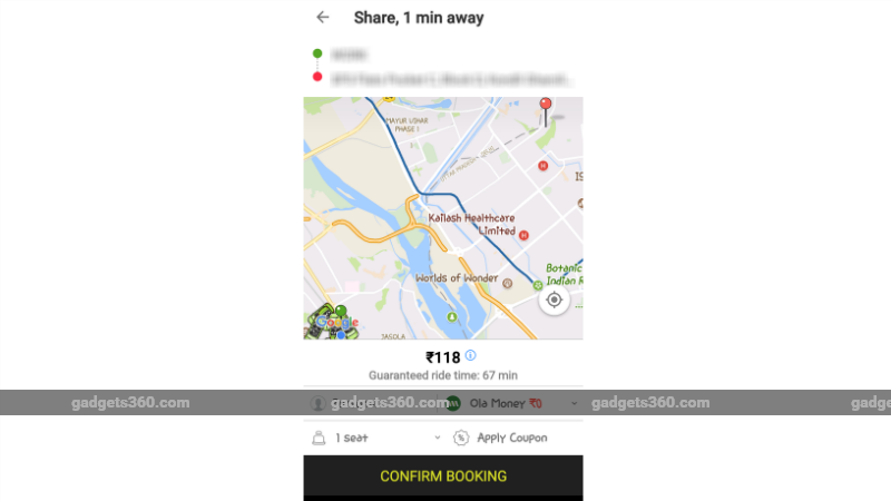 Ola Seen Testing 'Guaranteed Ride Time' for Shared Rides in Delhi Ola Seen Testing 'Guaranteed Ride Time' for Shared Rides in Delhi