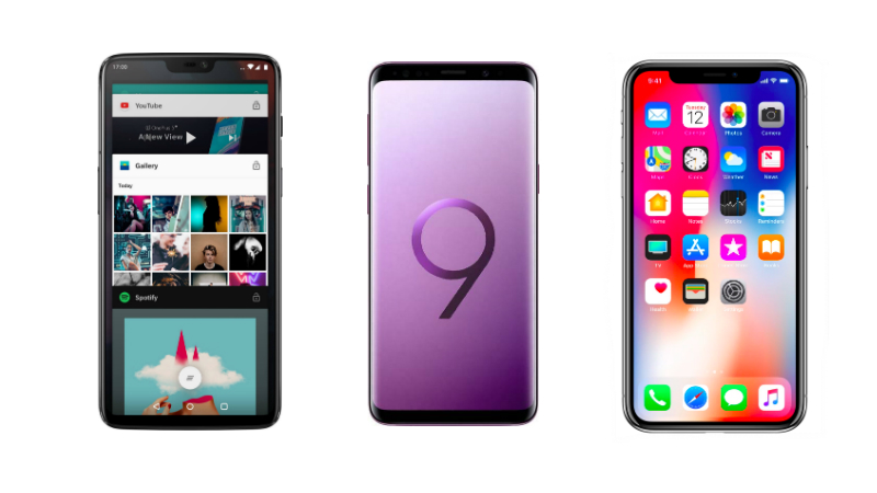 OnePlus 6 vs Samsung Galaxy S9+ vs iPhone X: Price in India, Specifications, Features Compared