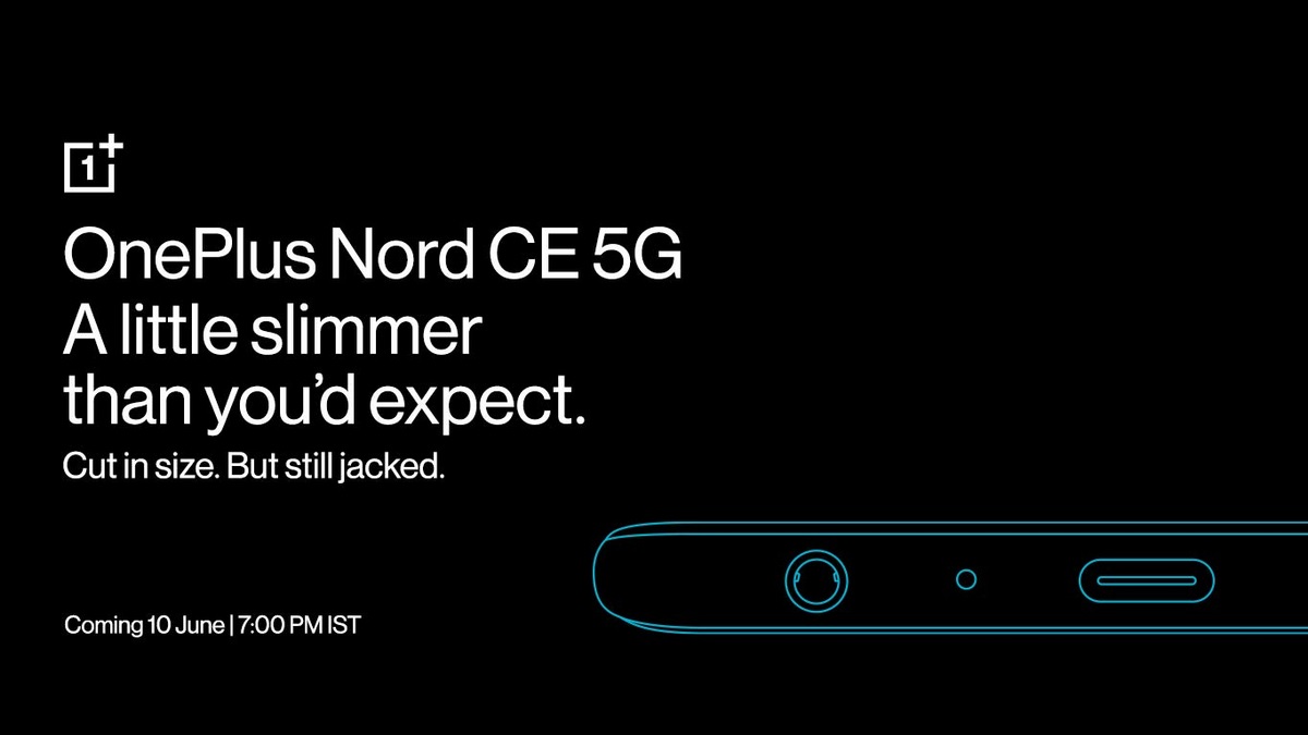 OnePlus Nord CE 5G Teased to Have 7.9mm Thickness, 3.5mm Headphone Jack Ahead of June 10 Launch