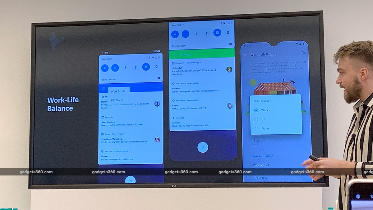 OnePlus OOS India features work life balance ndtv oneplus